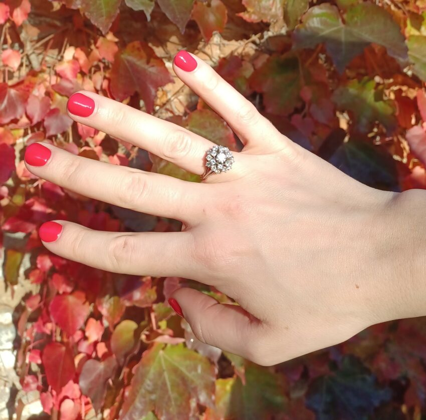 Bague en or et bouquet de diamants – Image 2
