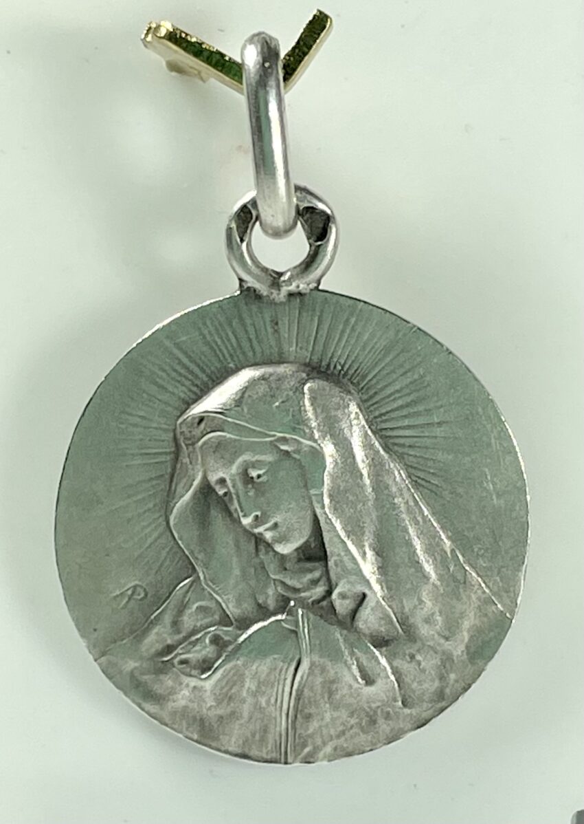 Médaille en argent Vierge au voile