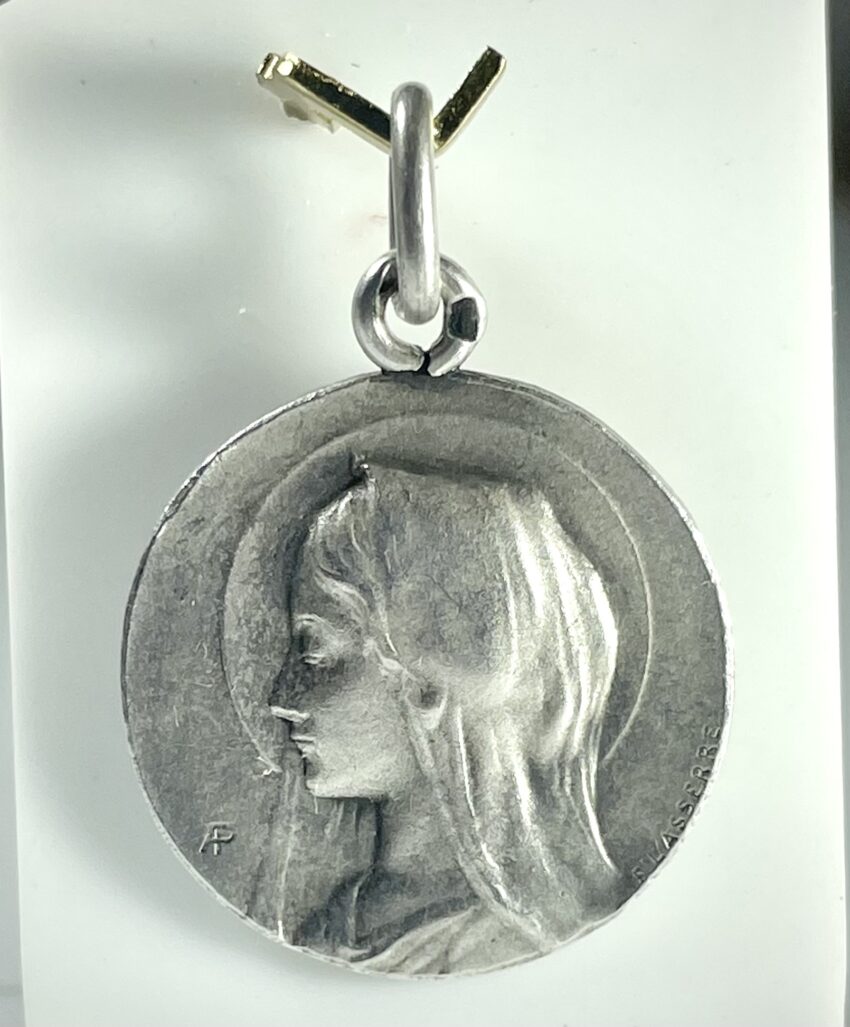 Médaille en argent Vierge de profil