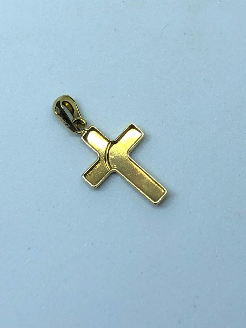 Croix en or mat et brillant – Image 2