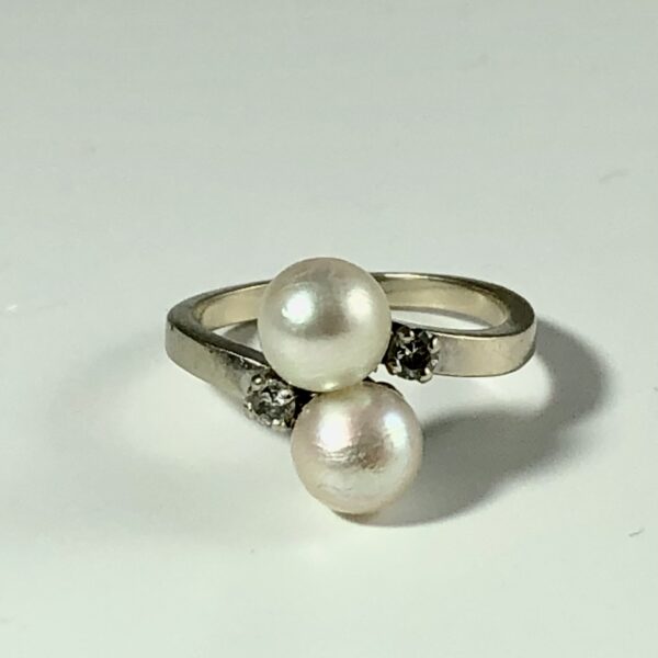 Bague Vous et Moi perles et diamants