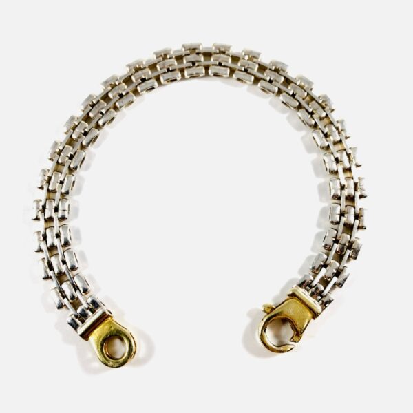 Bracelet maille plate argent