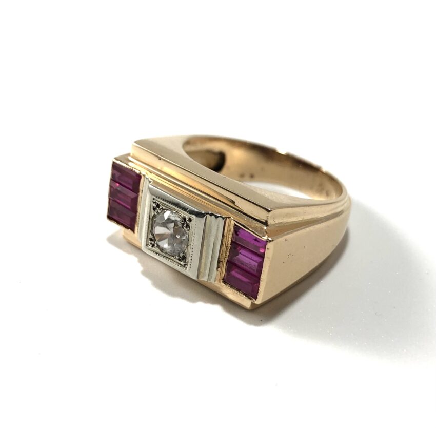 Bague tank, or, zircon central – Image 3