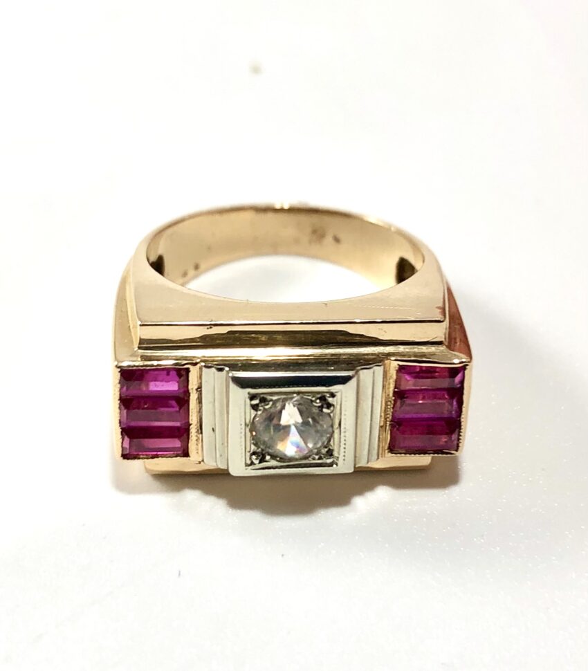 Bague tank, or, zircon central – Image 2