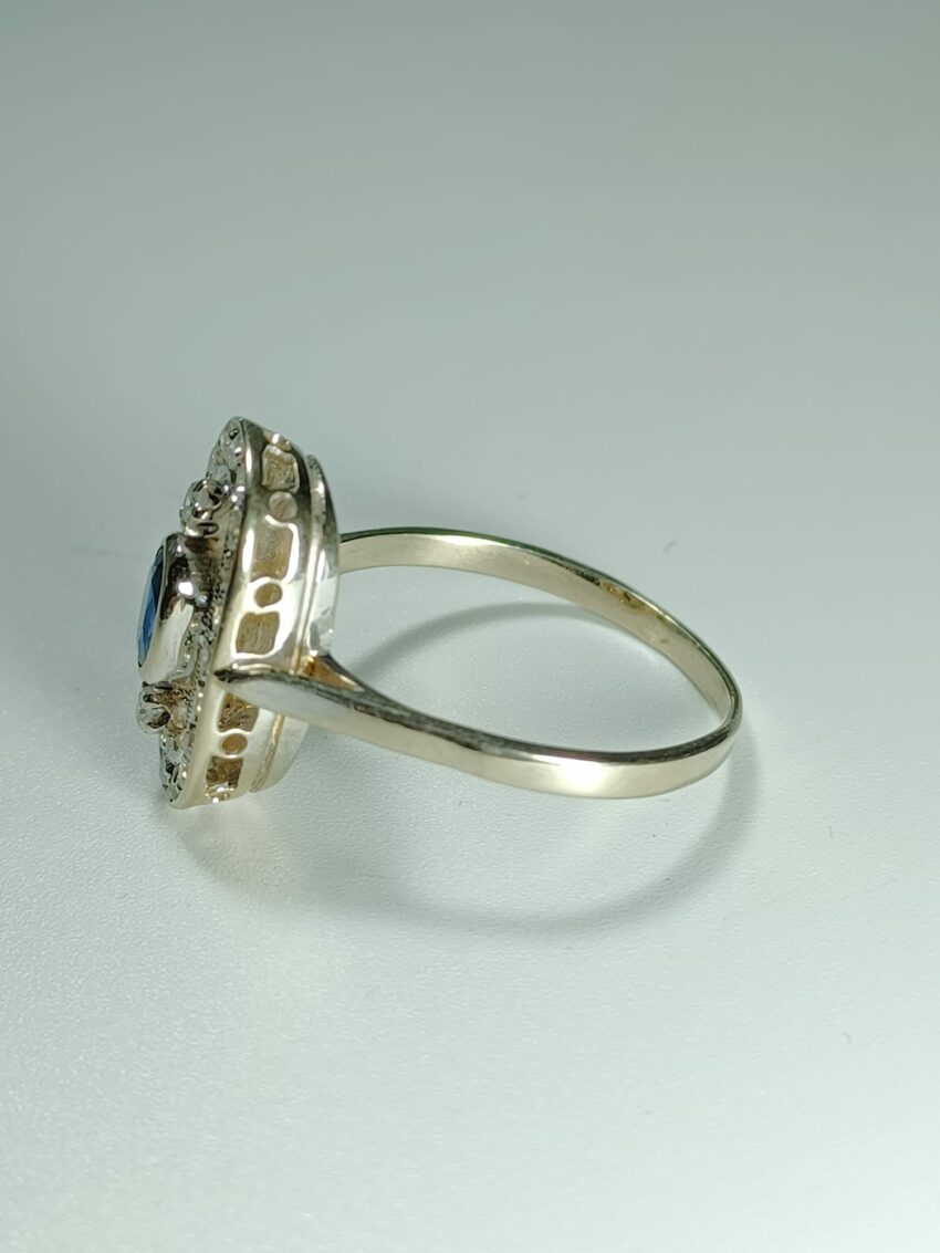 Bague saphir et diamants – Image 5