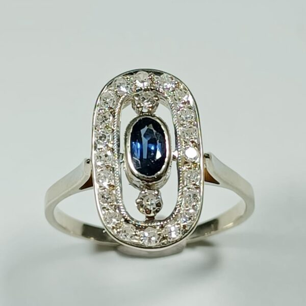Bague saphir et diamants