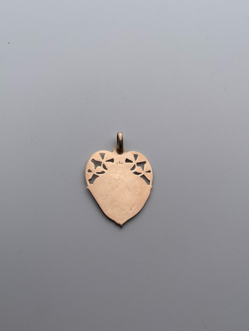 Médaille XIXe en forme de cœur ajouré – Image 4