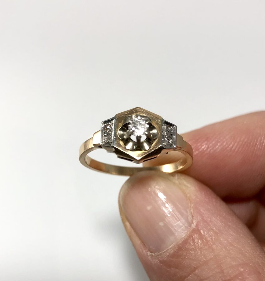 Petite bague en or et diamants – Image 2