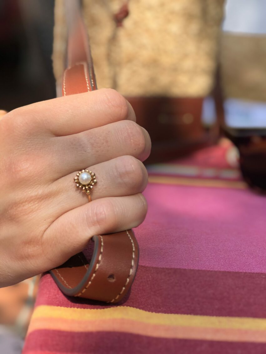 BAGUE PERLE ET OR – Image 2