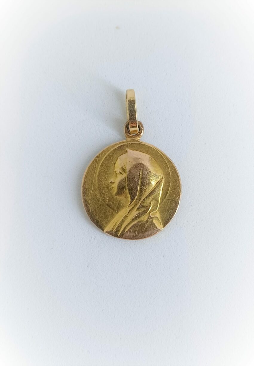 Médaille ronde Vierge au voile