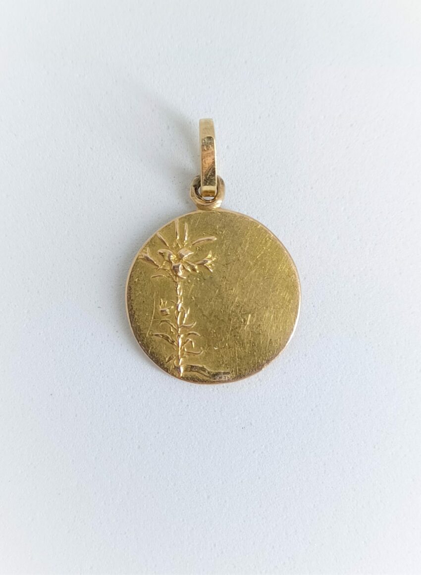 Médaille ronde Vierge au voile – Image 2