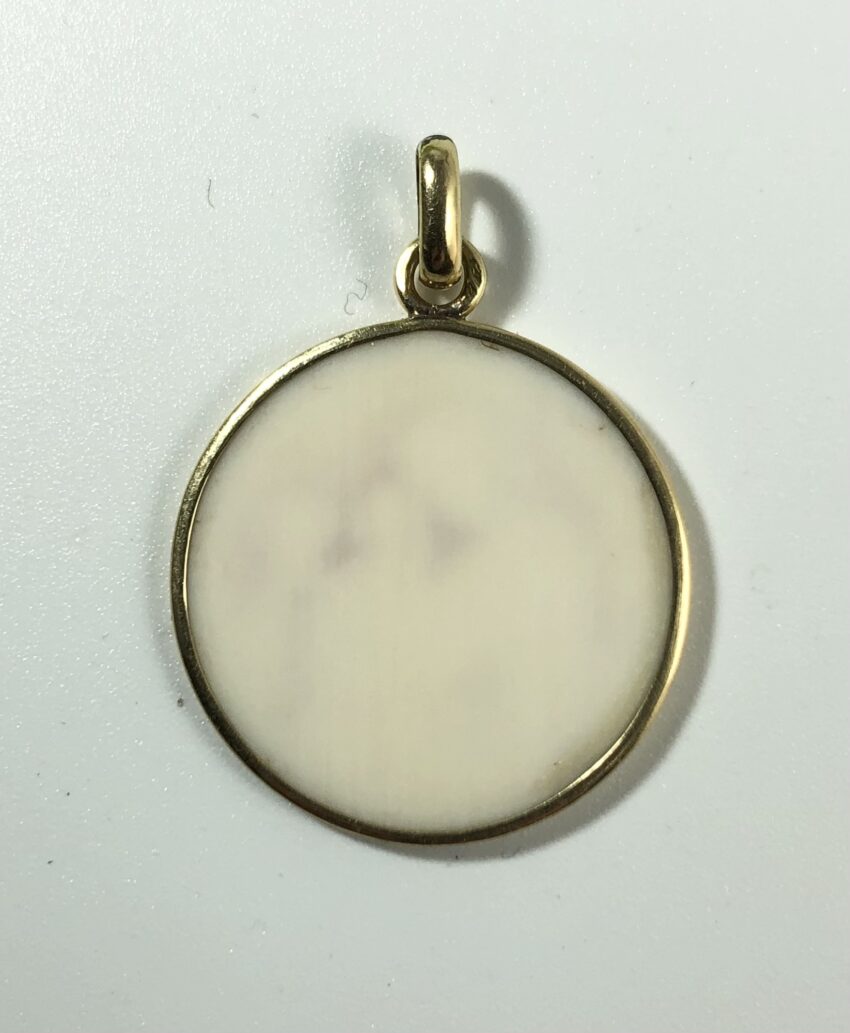 Rare médaille en or et ivoire – Image 3