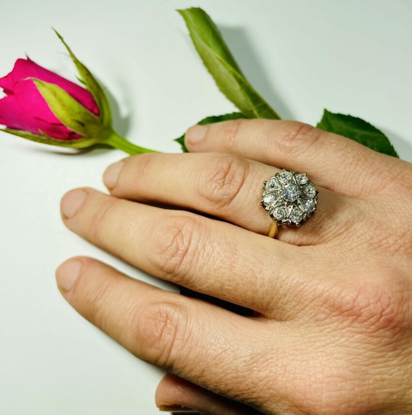 Bague marguerite de diamants – Image 5