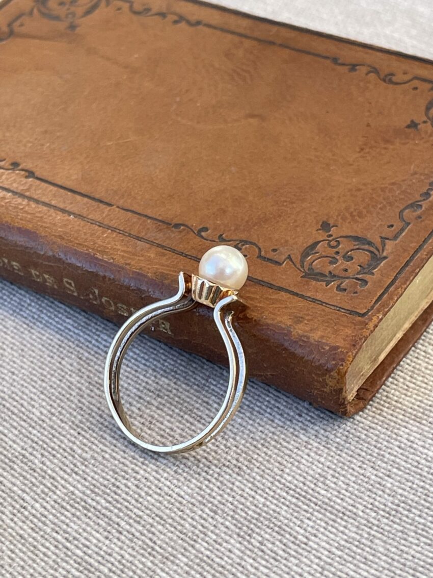 Petite bague perle et or – Image 3