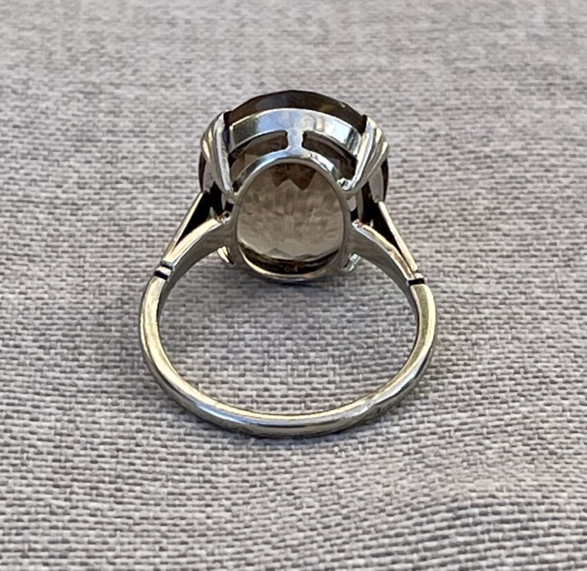 Bague cocktail, quartz fumé – Image 5