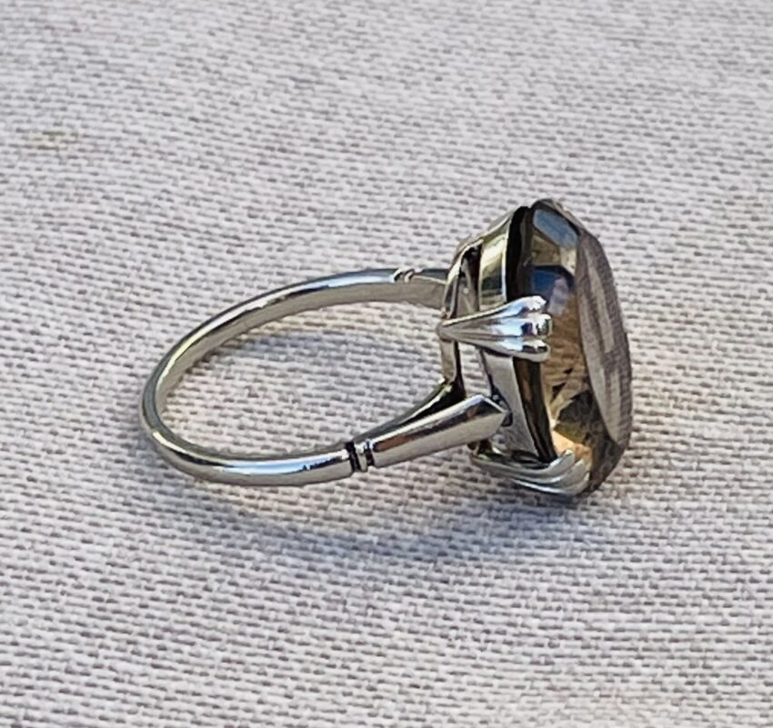 Bague cocktail, quartz fumé – Image 4