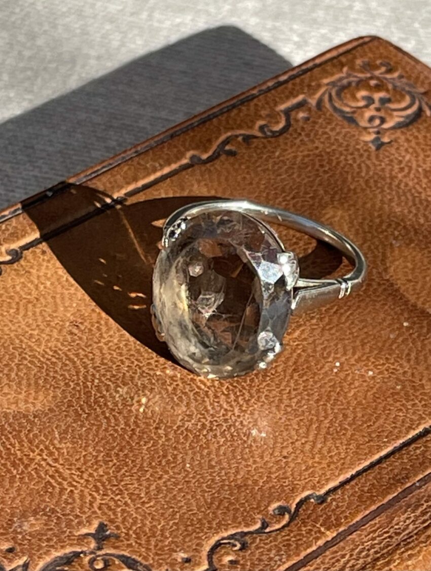 Bague cocktail, quartz fumé – Image 3