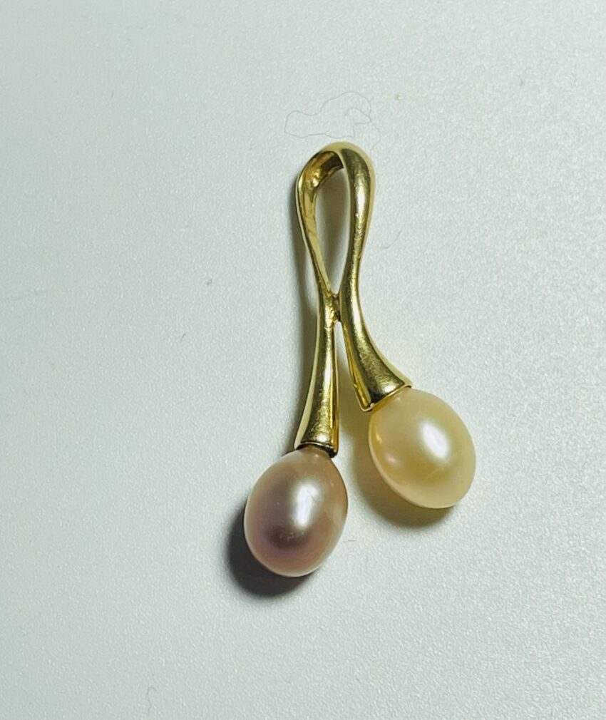 Pendentif perles et or – Image 2