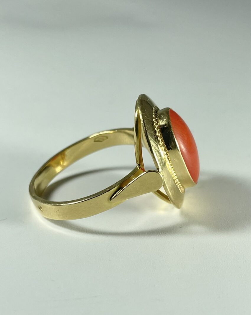 Bague cabochon corail – Image 2