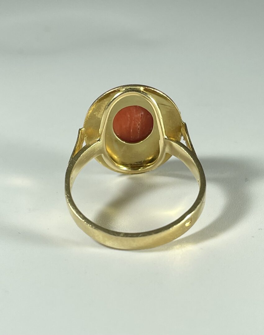 Bague cabochon corail – Image 3