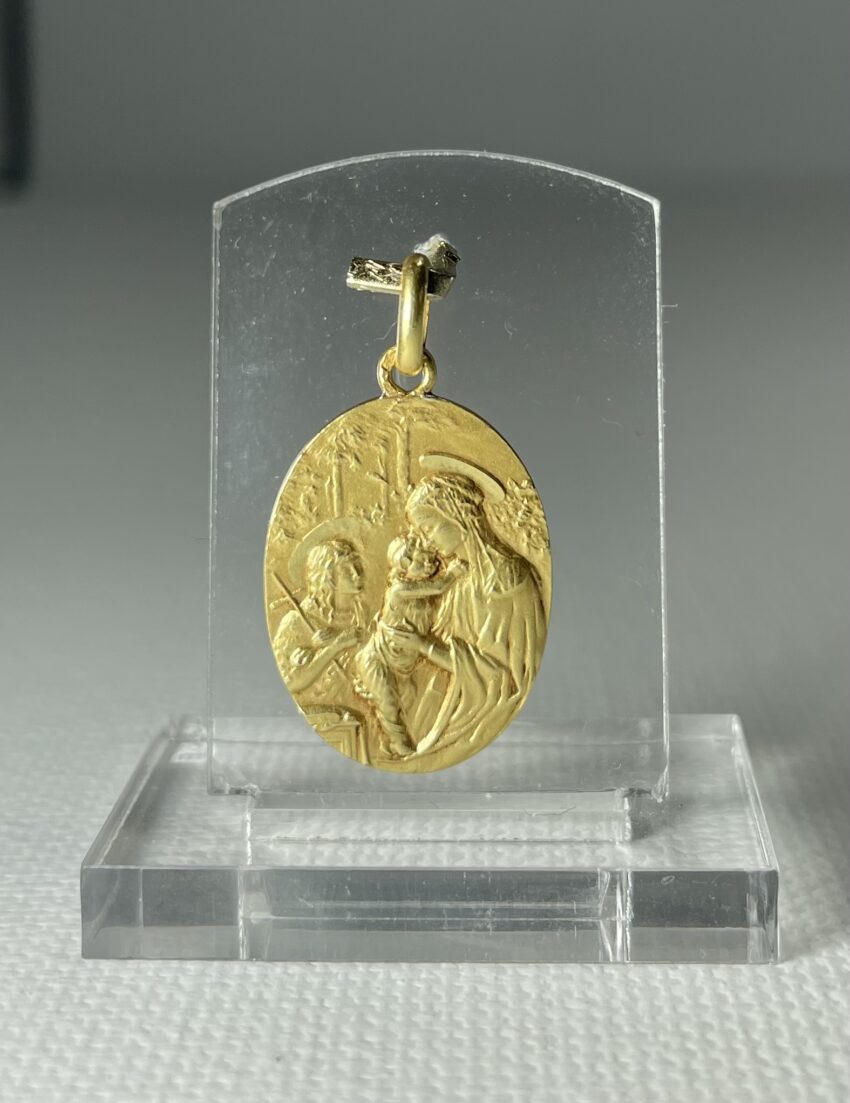 Médaille Vierge à l'Enfant et Saint Jean Baptiste