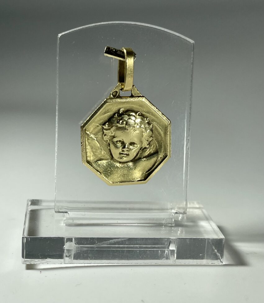 Médaille octogonale en or 'Ange'