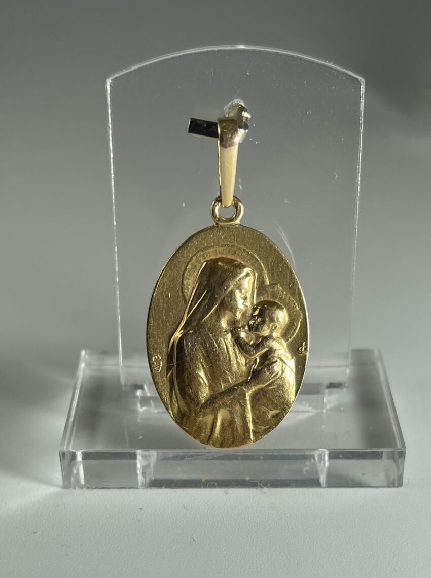 Très belle médaille en or 'Vierge à l'Enfant' – Image 6