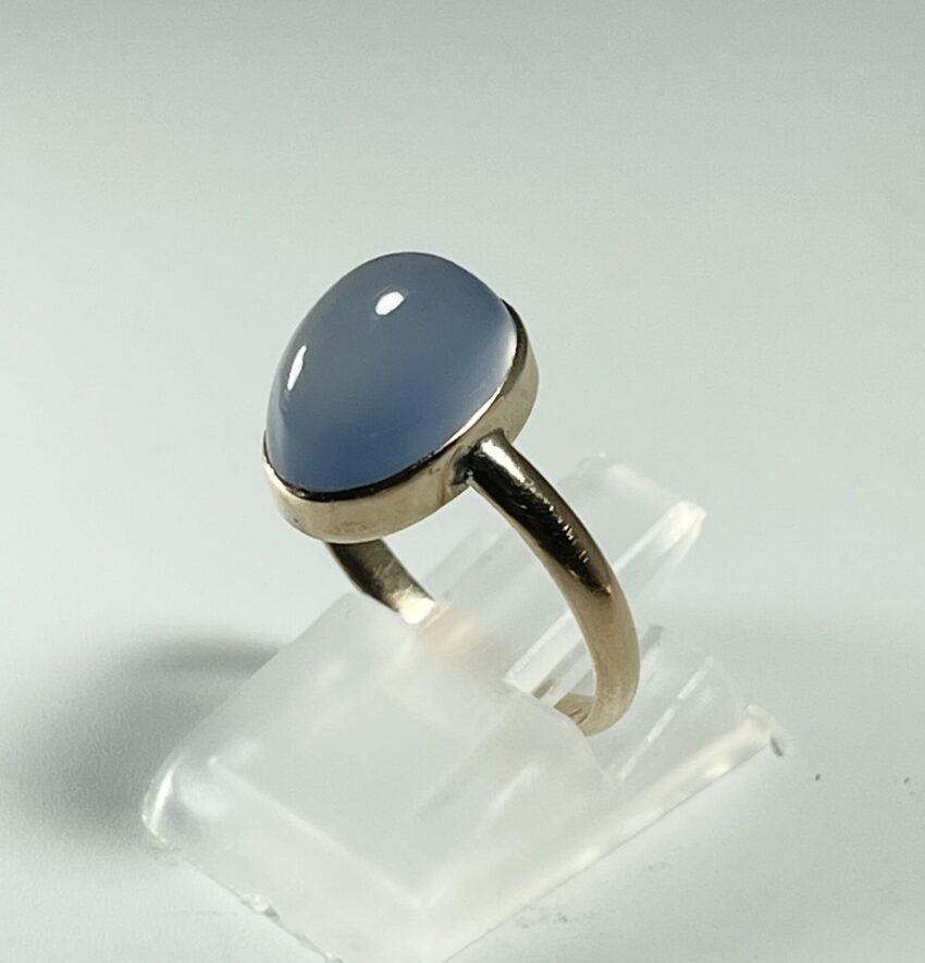 Bague agate en pain de sucre