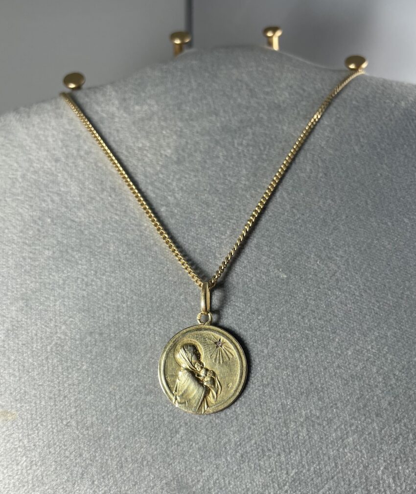 Médaille Vierge à l'Enfant, étoile en diamant – Image 4