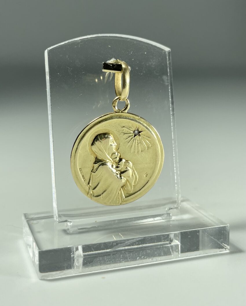 Médaille Vierge à l'Enfant, étoile en diamant – Image 2