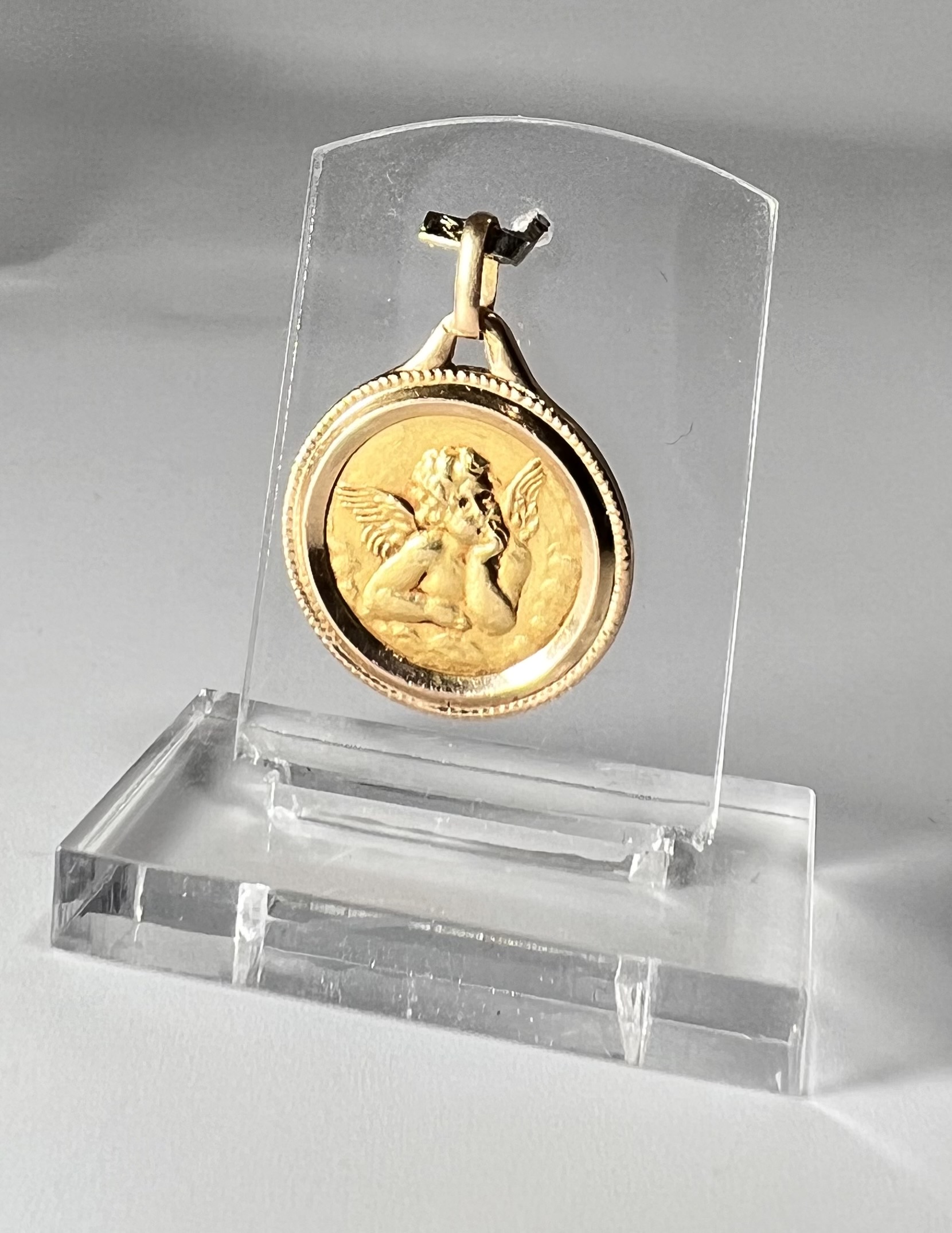 Médaille ange en or, double entourage – Image 2