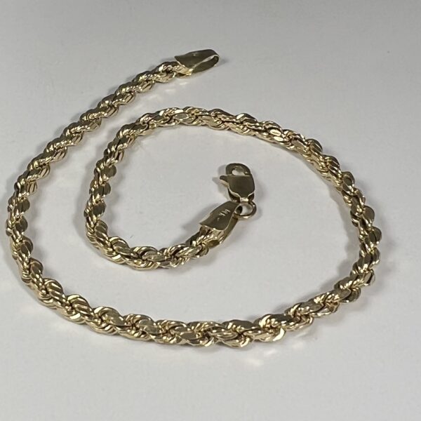 Bracelet maille torsadée en or 14 carats