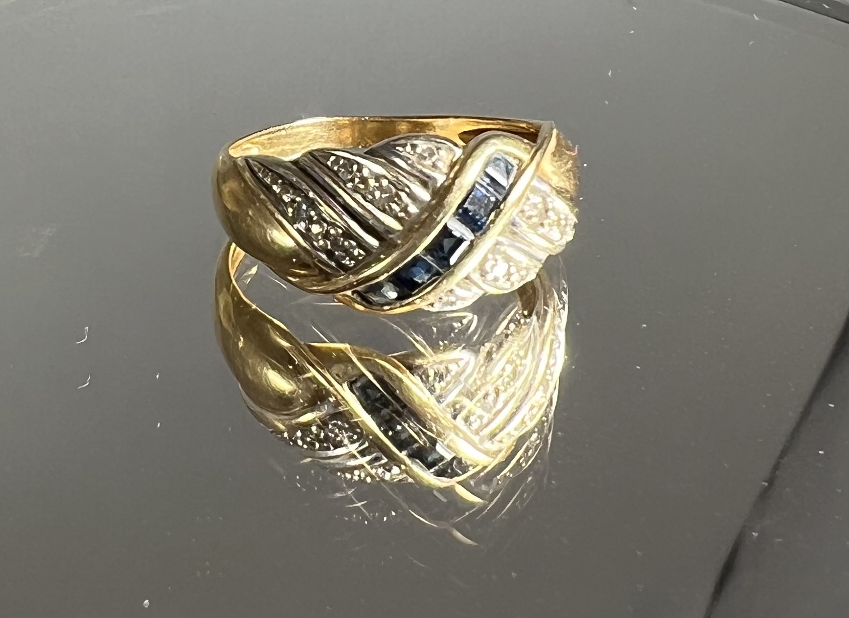 Bague saphirs calibrés