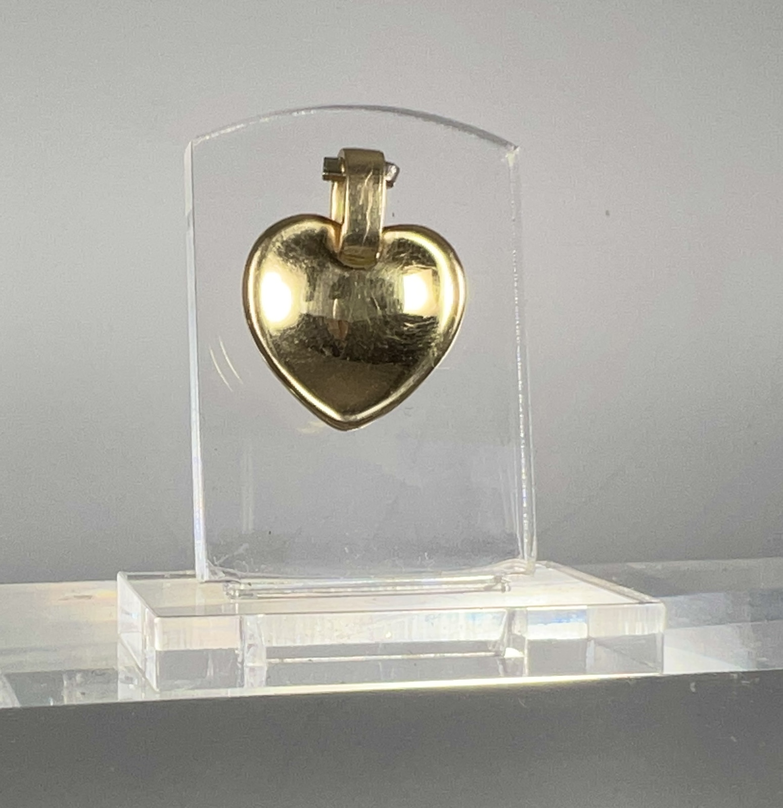 Pendentif coeur concave en or – Image 4