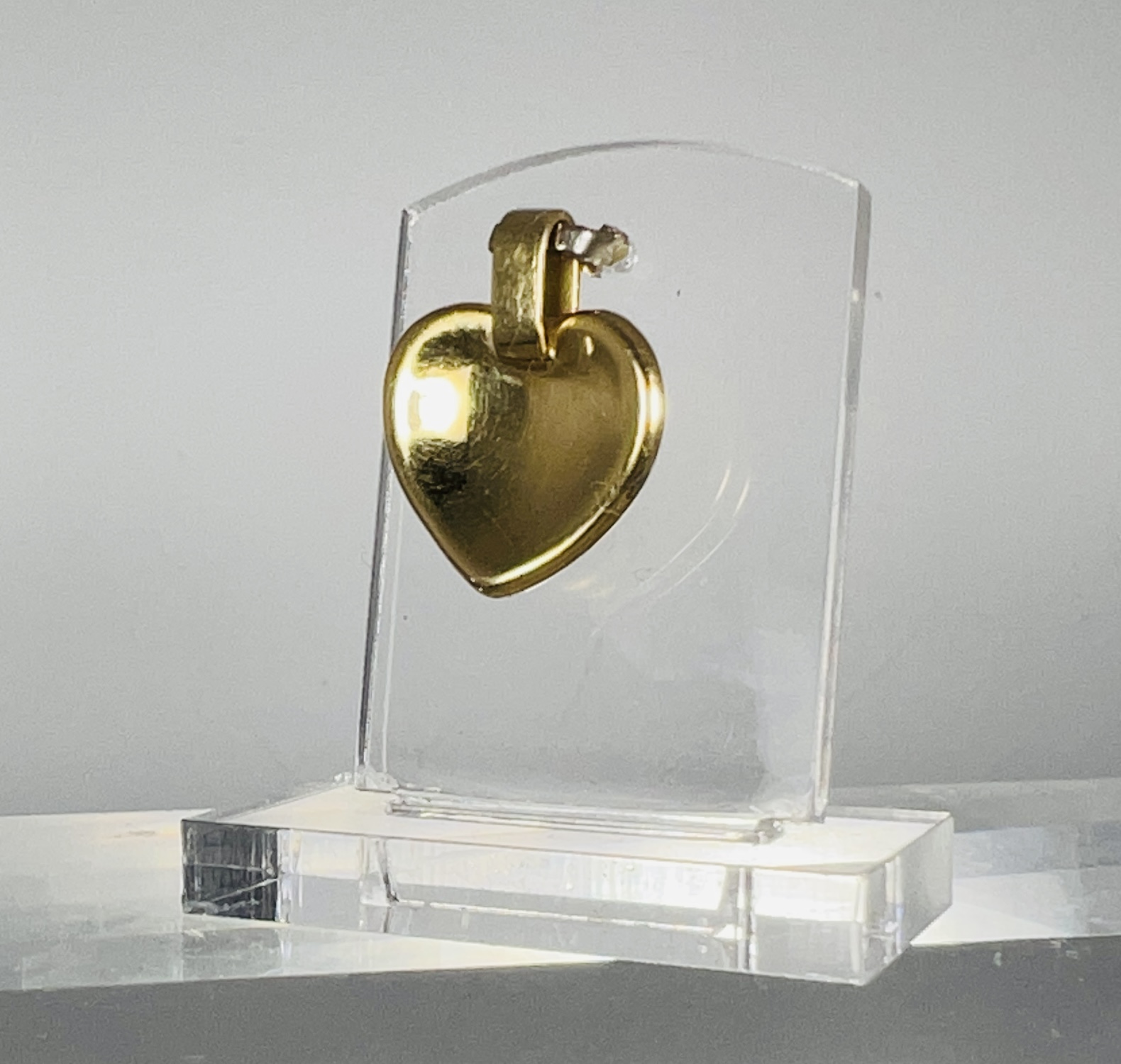 Pendentif coeur concave en or – Image 3