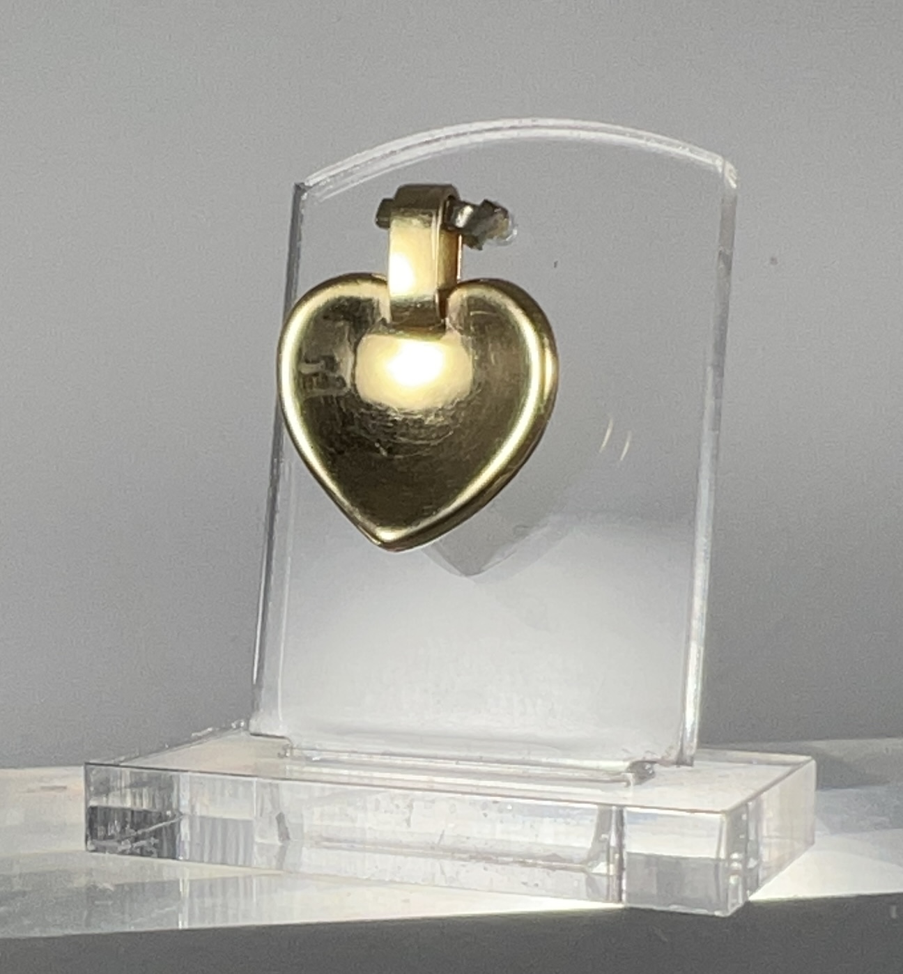 Pendentif coeur concave en or – Image 2