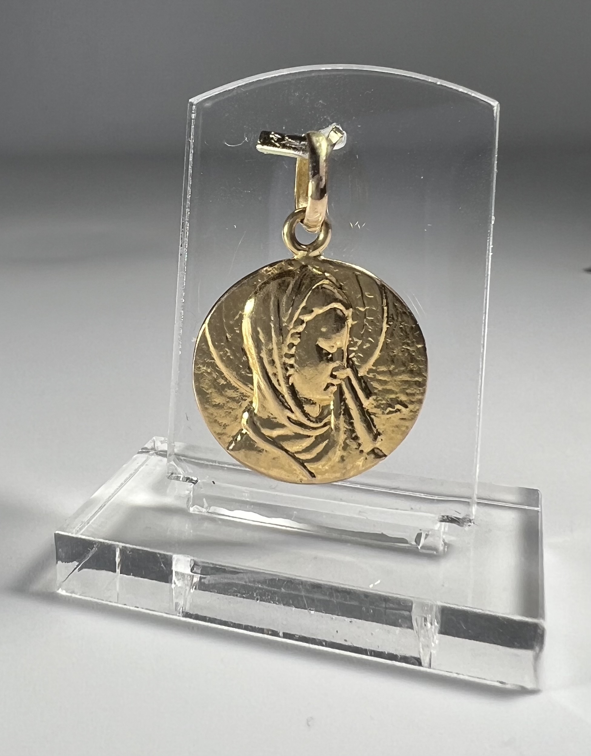 médaille or bapteme