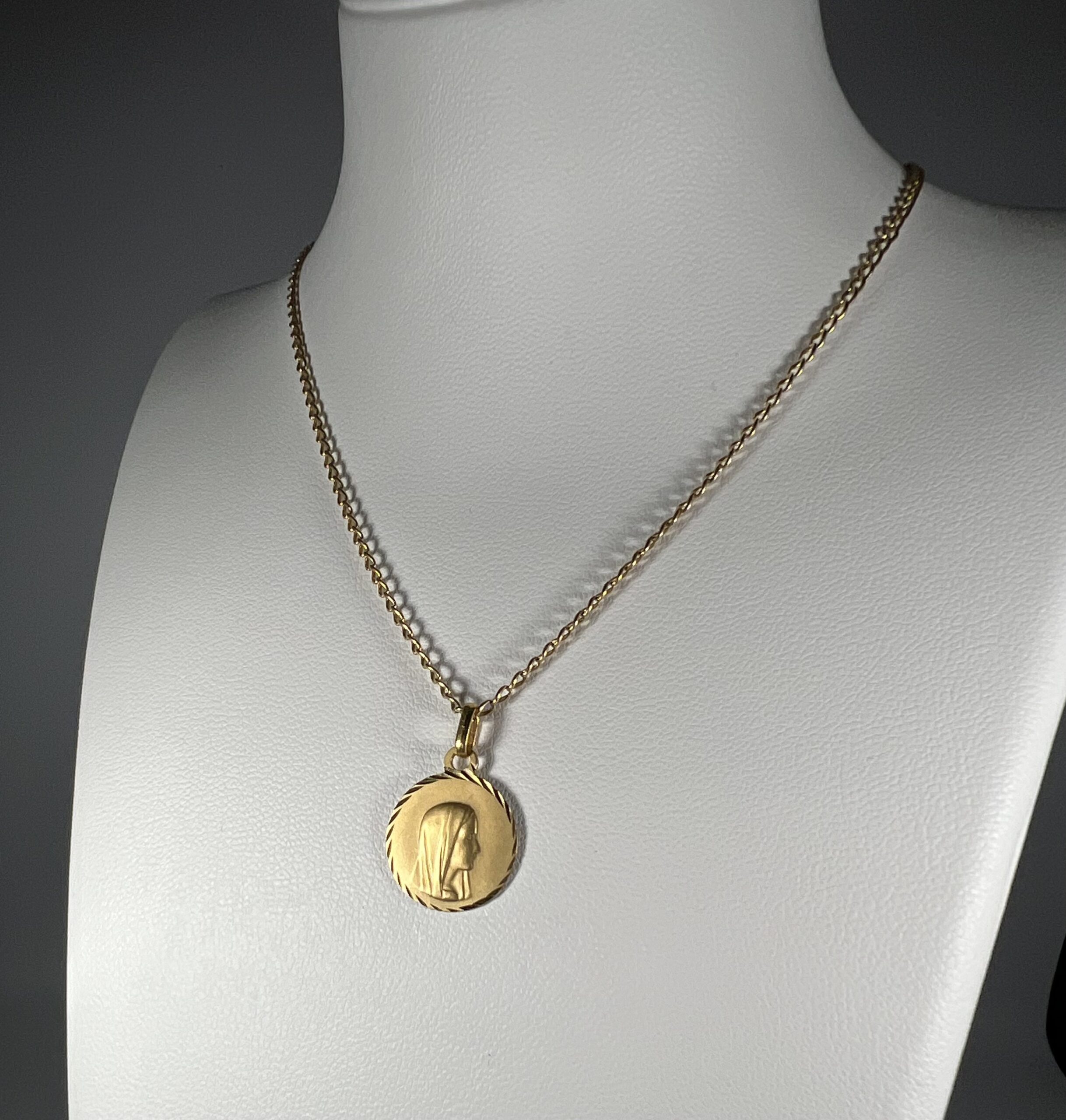 Petite médaille moderne en or – Image 3